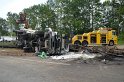 LKW umgestuerzt A 1 Rich Saarbruecken P169